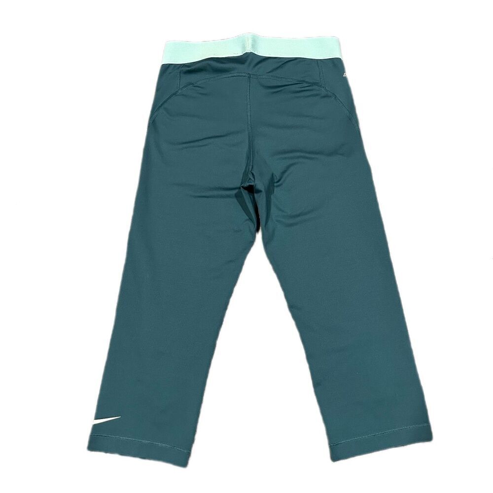 Nike Pro Dri-Fit Small Teal Crop Legging - Picture 2 of 9